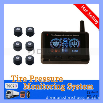 T907o Real Time Displaying 6 External Sensor Tire Pressure Monitor System TPMS for Truck Carriage